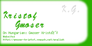 kristof gmoser business card